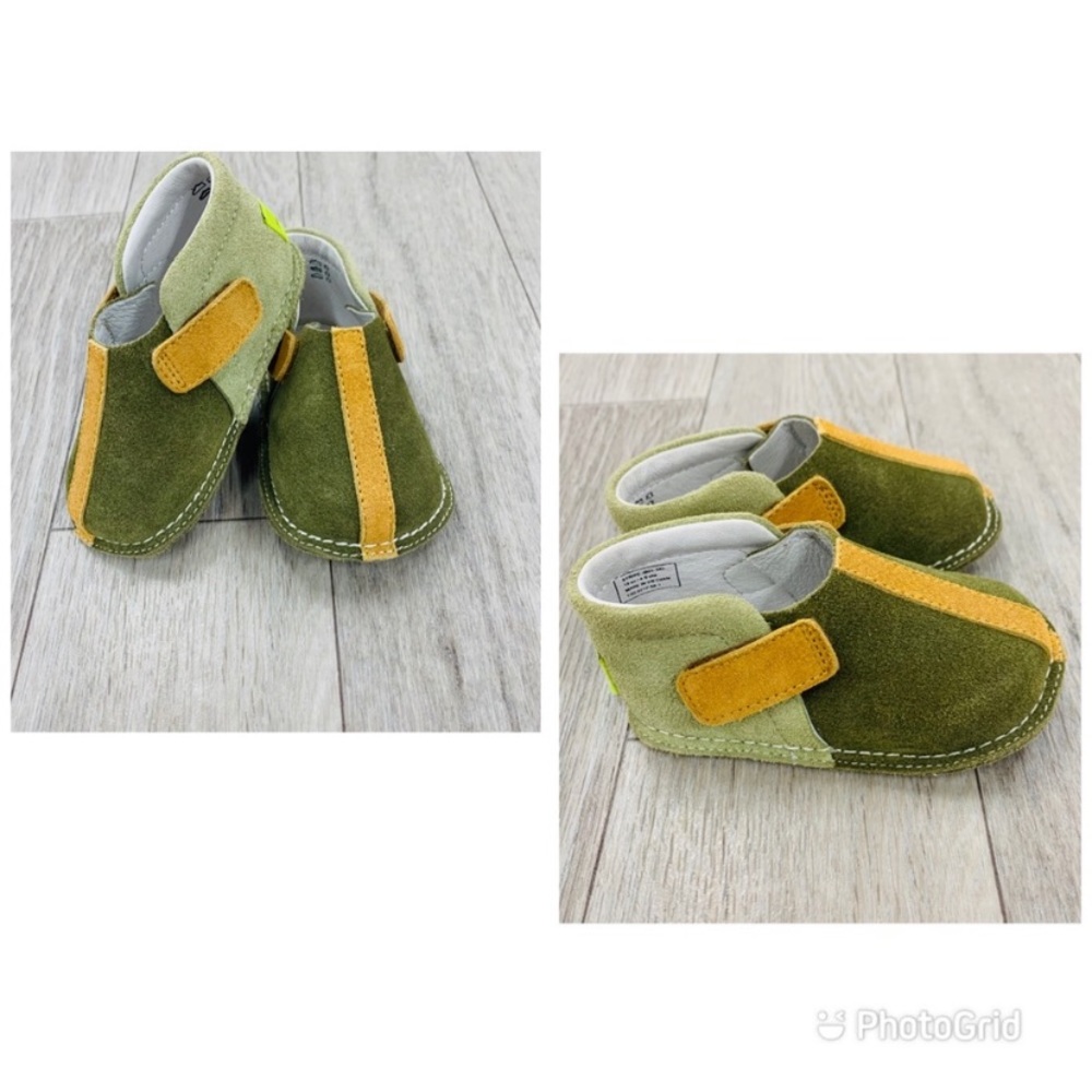 Pipit Stripe Olive Tan Suede Walkers